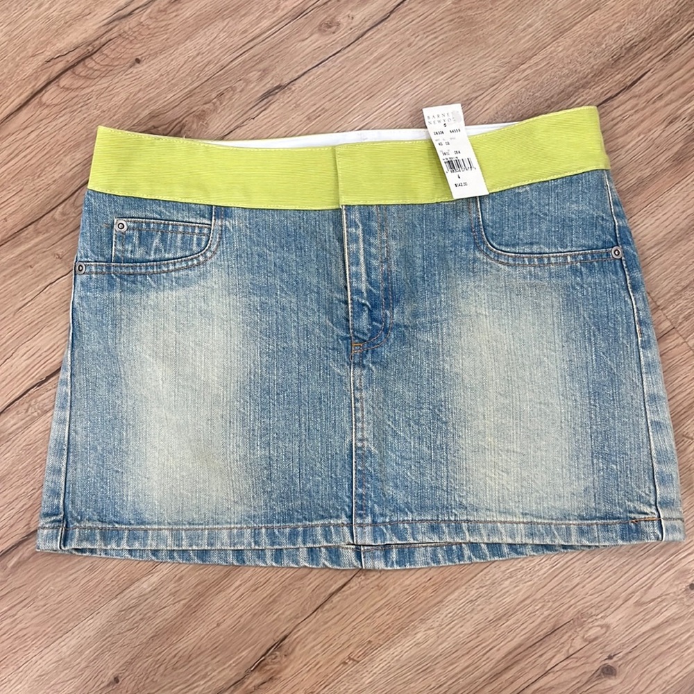 Alice + Olivia Denim Mini Skirt Sz 4 Vintage NWT